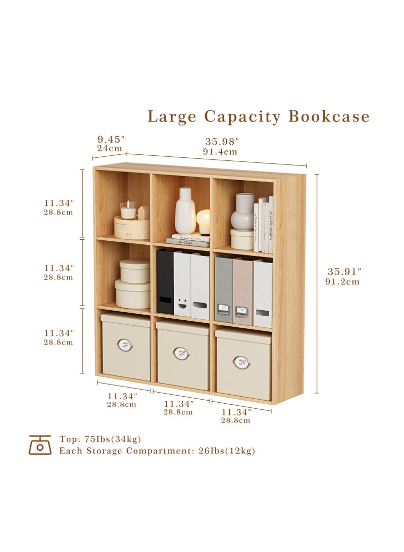 DOOHWAN 11in Cube Storage Organizer with Closed Back - Wooden Bookshelf Display Cubes for Home, Office, Closet Cabinet Organizer Shelf - Image 5