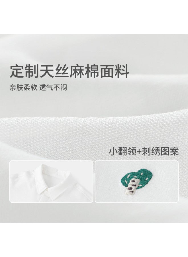 Baby White Shirt Boys Spring/autumn Shirts 2025 New Girls Children Spring/autumn Clothing - Image 4