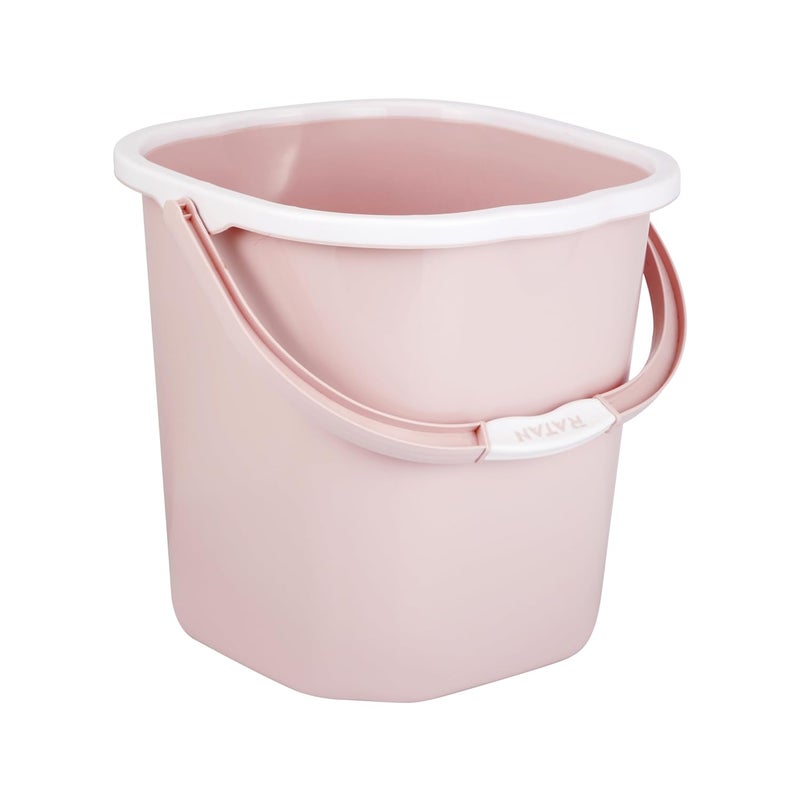 RATAN PLASTICWARE دلو راتان بلاستيكوير بريميا 25 لتر X 1 دياسو وردي خفيف الوزن وسهل الحمل - Image 4