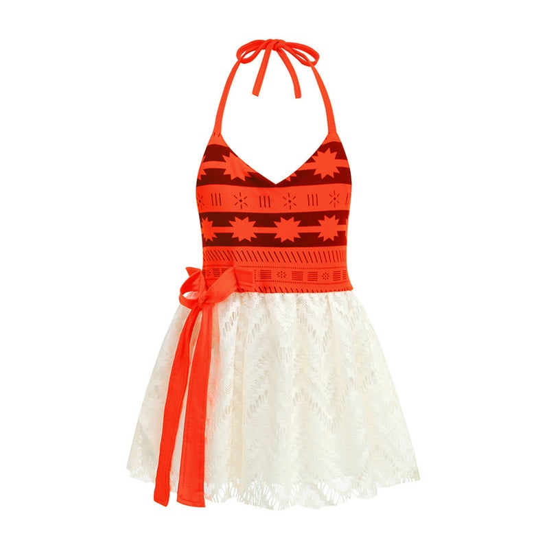 Moana Costume Moana Short Skirt cosplay Costume Moana Grass Skirt dress Hyqy03-orange
