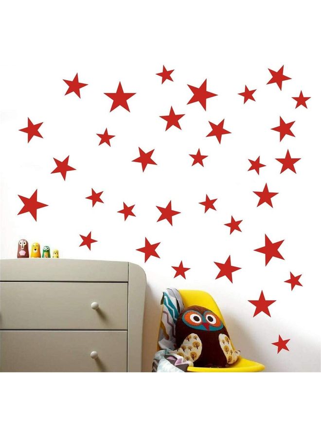 NIBEMINENT Mixed Size Stars Wall Stickers Yellow - Image 2