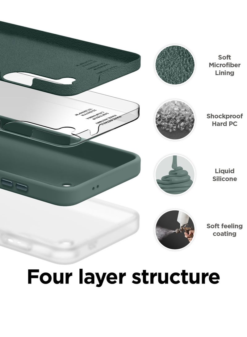 Elago Silicone for Samsung Galaxy S24 Plus Case Cover - Midnight Green - Image 5