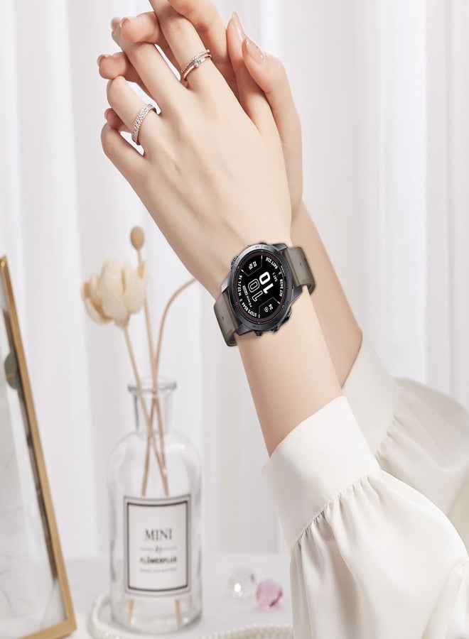 ANCOOL for Fenix 6S/Fenix 7S/Fenix 5S Watch Band 20MM Silicone Watch Band for Fenix 8 43mm/5S Plus/6S Pro/7S Pro/Instinct 2S(Brown-Dark Gray) - Image 5