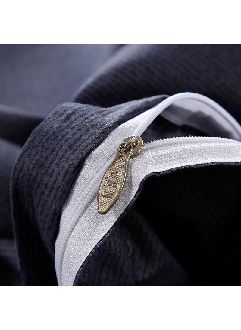 Sharpdo 4-Pieces Bed Sheet Set, Polyester Soft Quilt Cover, without Core, with 1 Quilt Cover 200*230cm, 1 Flat Sheet, and 2 Pillowcases - Image 5