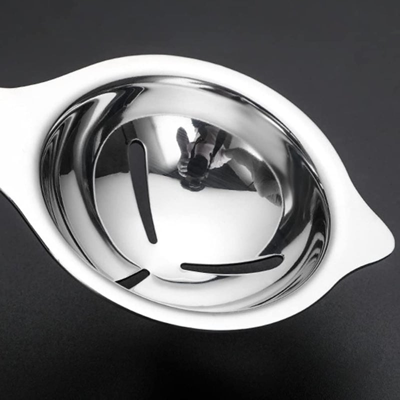 PLENARO Stainless Steel Egg White Separator Egg Yolk and Egg White Filter Kitchen Baking Tools Pack of 2 - Image 2
