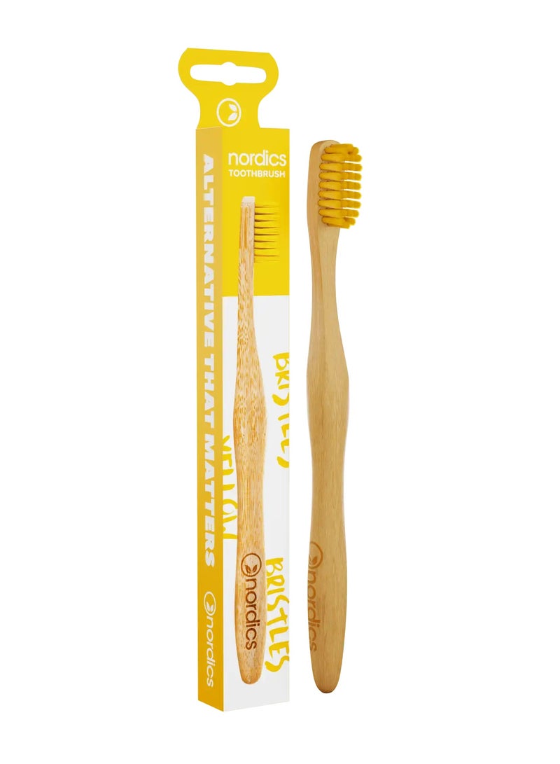 NORDICS Bamboo toothbrush yellow