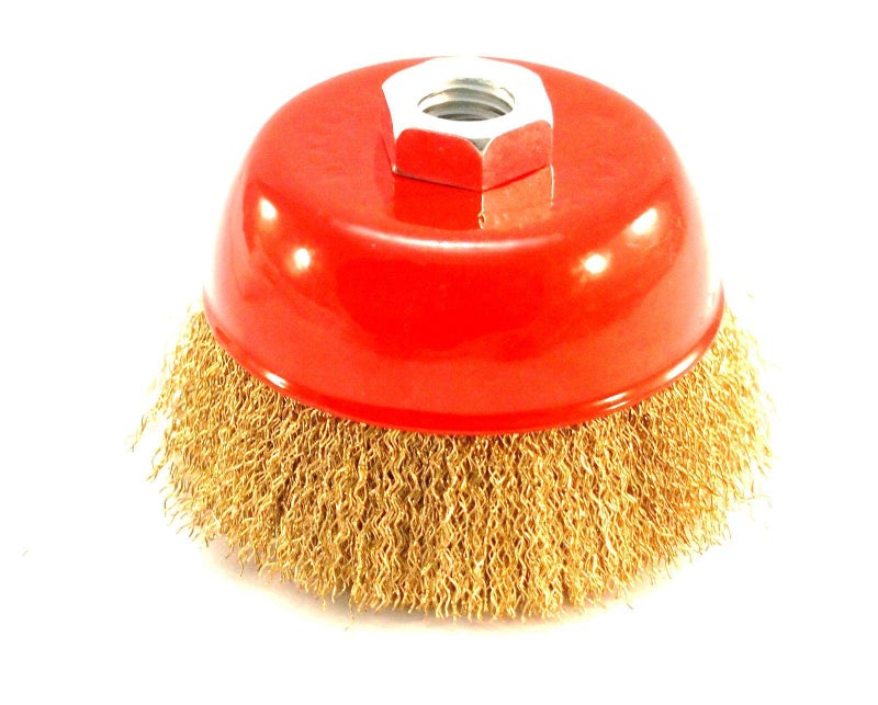 UNION BRASS COATED STEEL WIRE CUP BRUSH 3 INCH