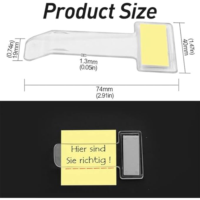 rayihni 10 Pieces Transparent Car Parking Ticket Holder Clip Car Windshield Windscreen Tickets Holder with Adhesive Tape Permit Work Pass Clips - Image 2