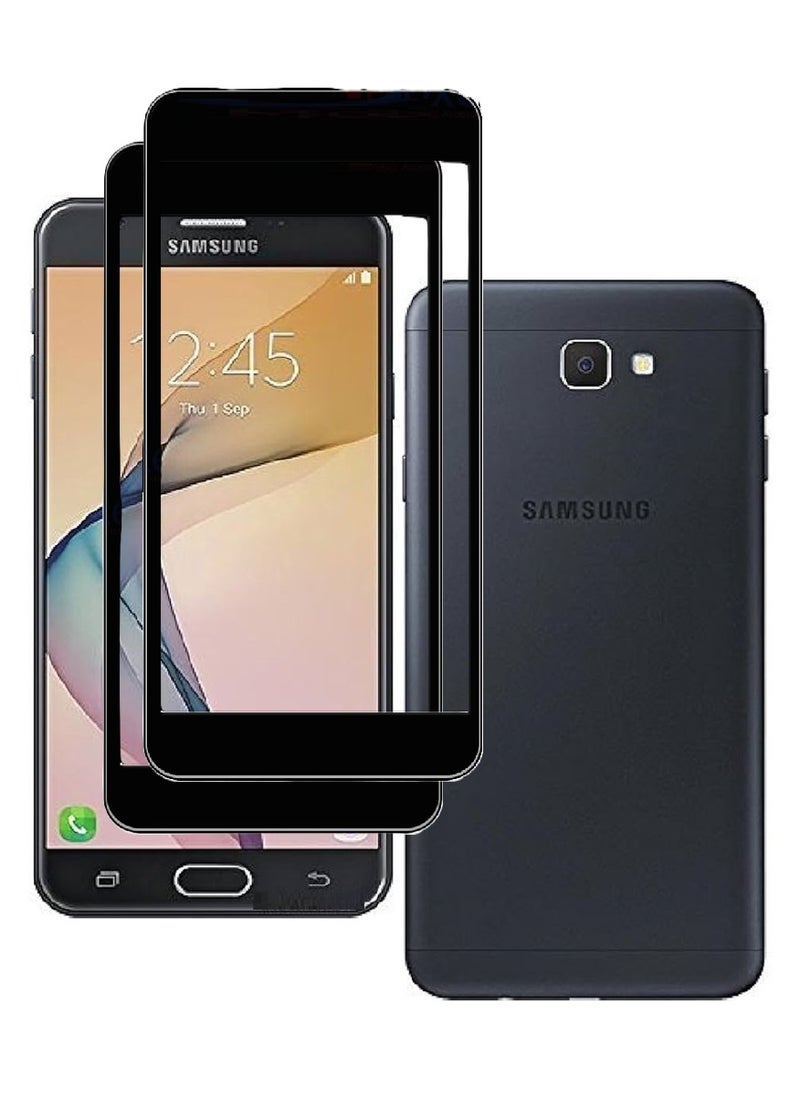 AINA 2 Pieces Tempered Glass Screen Protector 5D Designed For Samsung Galaxy J7 Prime Full Glue Edge to Edge Full Screen Coverage And Bubble Free - Image 1