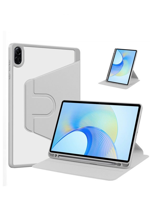 Case for  Honor Pad X9 11.5 Inch,Tablet Protective Case  , Acrylic 360 ° Rotating Design, Automatic Wake-up/sleep, Soft Leather,Grey - Image 1