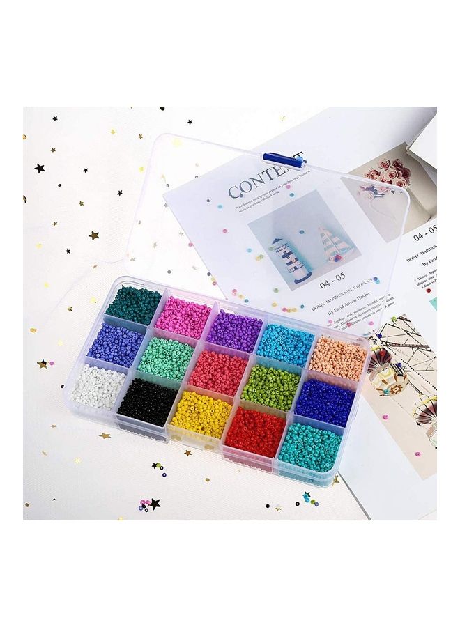 15000-Piece Glass Seed Beads Kit - Image 4