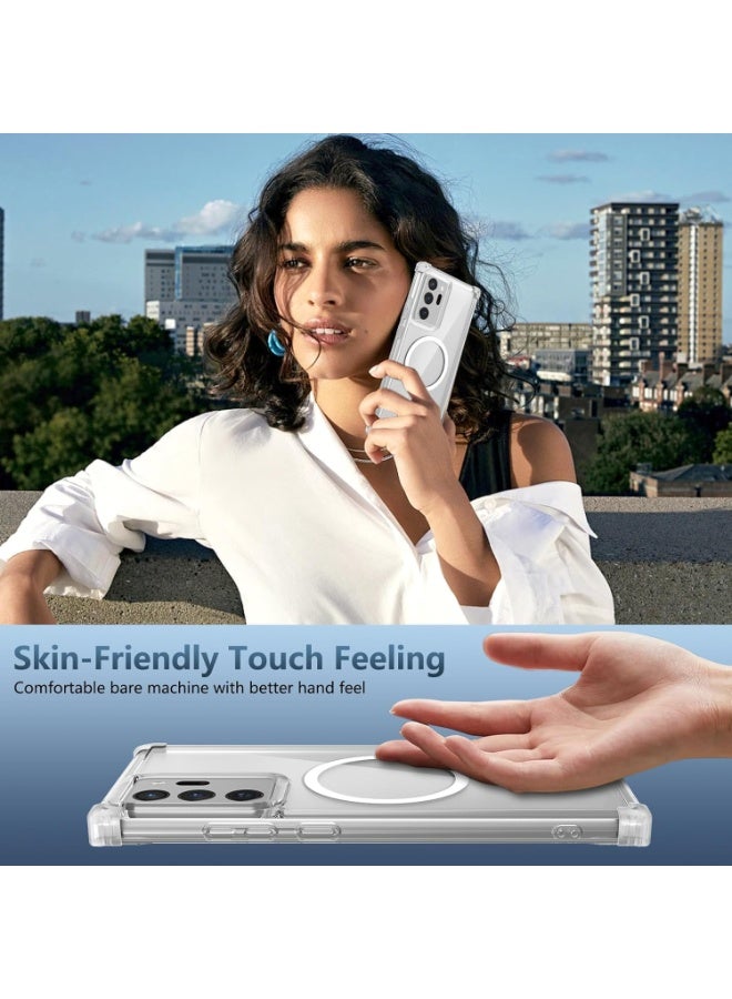 MUNTAQI Clear MagSafe Case for Samsung Galaxy Note 20 Ultra – Shockproof Protective Phone Cover with Magnetic Ring, Non-Yellowing Hard PC Back, Slim Lightweight Transparent Case, Wireless Charging Compatible - Image 1