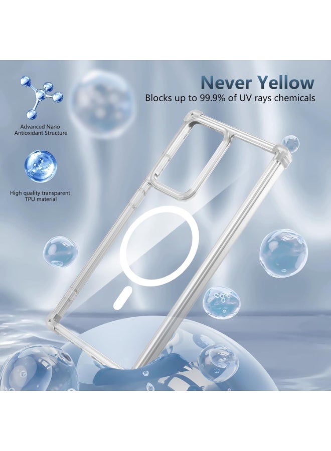 MUNTAQI Clear MagSafe Case for Samsung Galaxy Note 20 Ultra – Shockproof Protective Phone Cover with Magnetic Ring, Non-Yellowing Hard PC Back, Slim Lightweight Transparent Case, Wireless Charging Compatible - Image 5