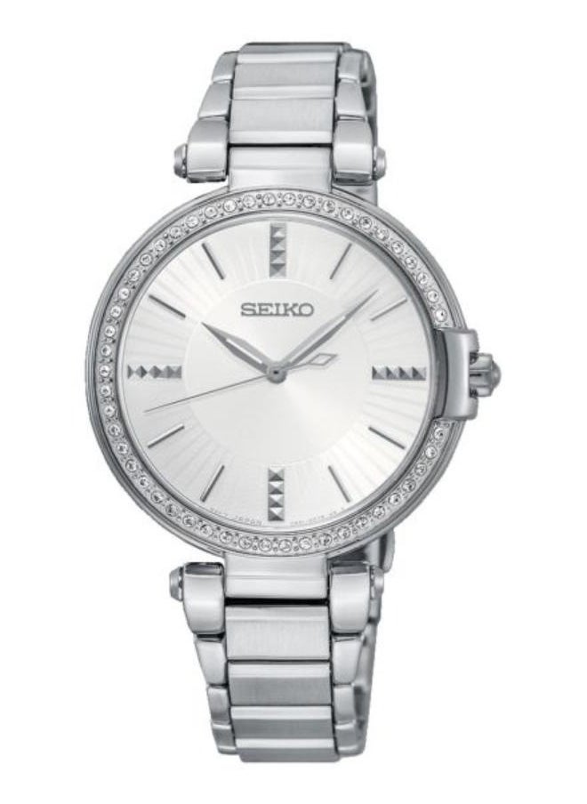 Seiko Ladies' Hand Watch QUARTZ Stainless Band Silver Dial SRZ515P1 