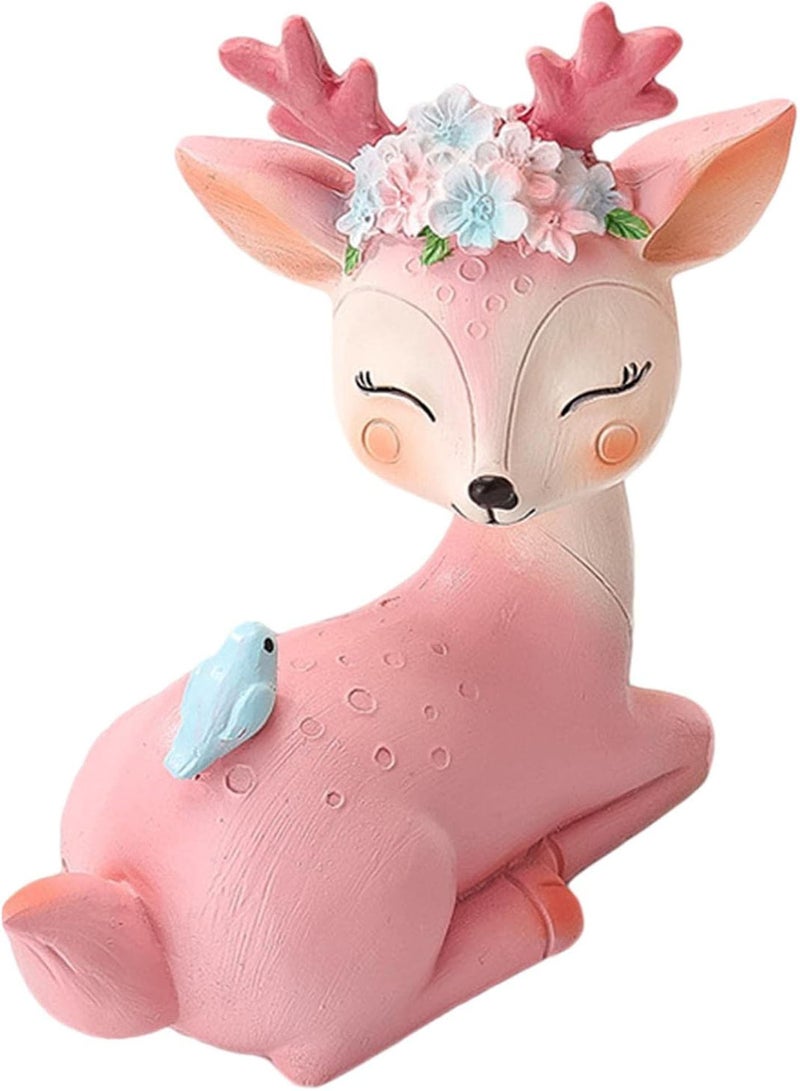 Cartoon Deer Statue | Rein Deer Statues for Home Decor - Deer Decorations Center Table Living Room Bookshelf Fireplace Items  Miniature Reindeer
