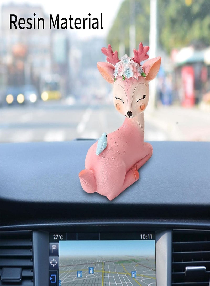 Cartoon Deer Statue | Rein Deer Statues for Home Decor - Deer Decorations Center Table Living Room Bookshelf Fireplace Items  Miniature Reindeer