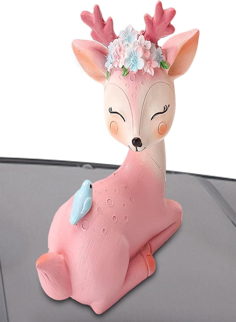 Cartoon Deer Statue | Rein Deer Statues for Home Decor - Deer Decorations Center Table Living Room Bookshelf Fireplace Items  Miniature Reindeer