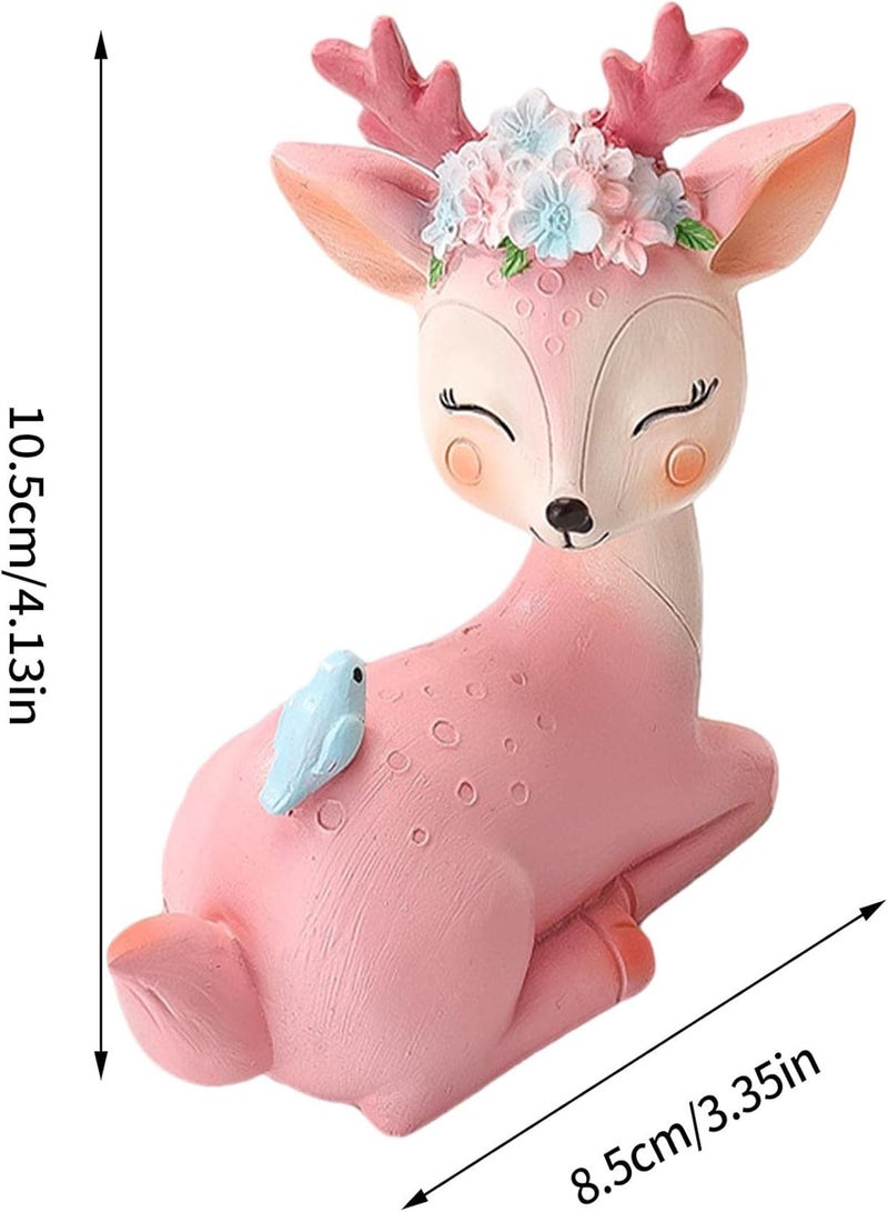 Cartoon Deer Statue | Rein Deer Statues for Home Decor - Deer Decorations Center Table Living Room Bookshelf Fireplace Items  Miniature Reindeer