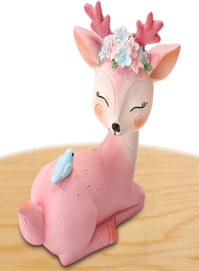 Cartoon Deer Statue | Rein Deer Statues for Home Decor - Deer Decorations Center Table Living Room Bookshelf Fireplace Items  Miniature Reindeer