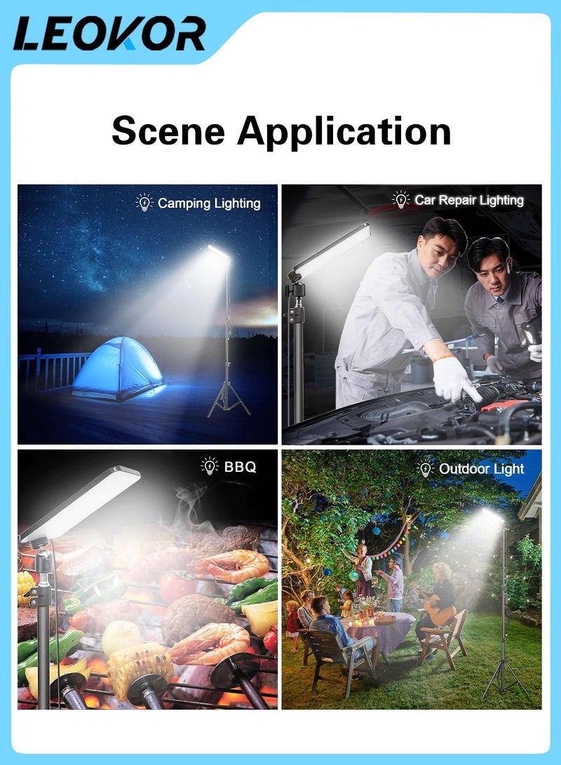 LEOKOR video Light,telescopic support,Desktop Laptop Ring Light for Video Recording,Live Streaming,Video Conference,Camping Light - Image 4