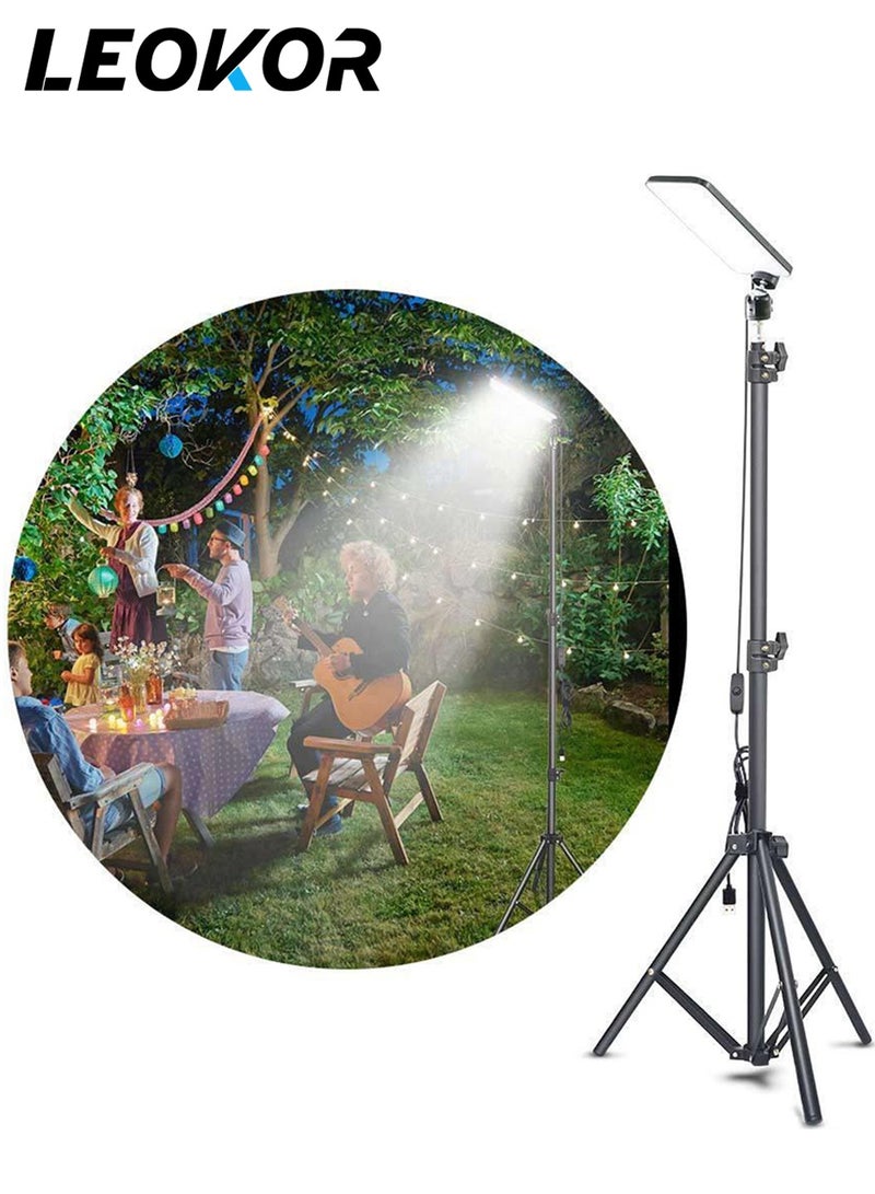 LEOKOR video Light,telescopic support,Desktop Laptop Ring Light for Video Recording,Live Streaming,Video Conference,Camping Light - Image 1
