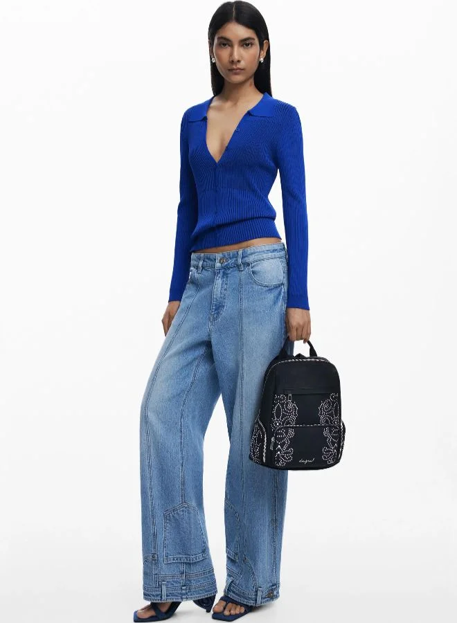 DESIGUAL Small Backpack With Studded Pockets