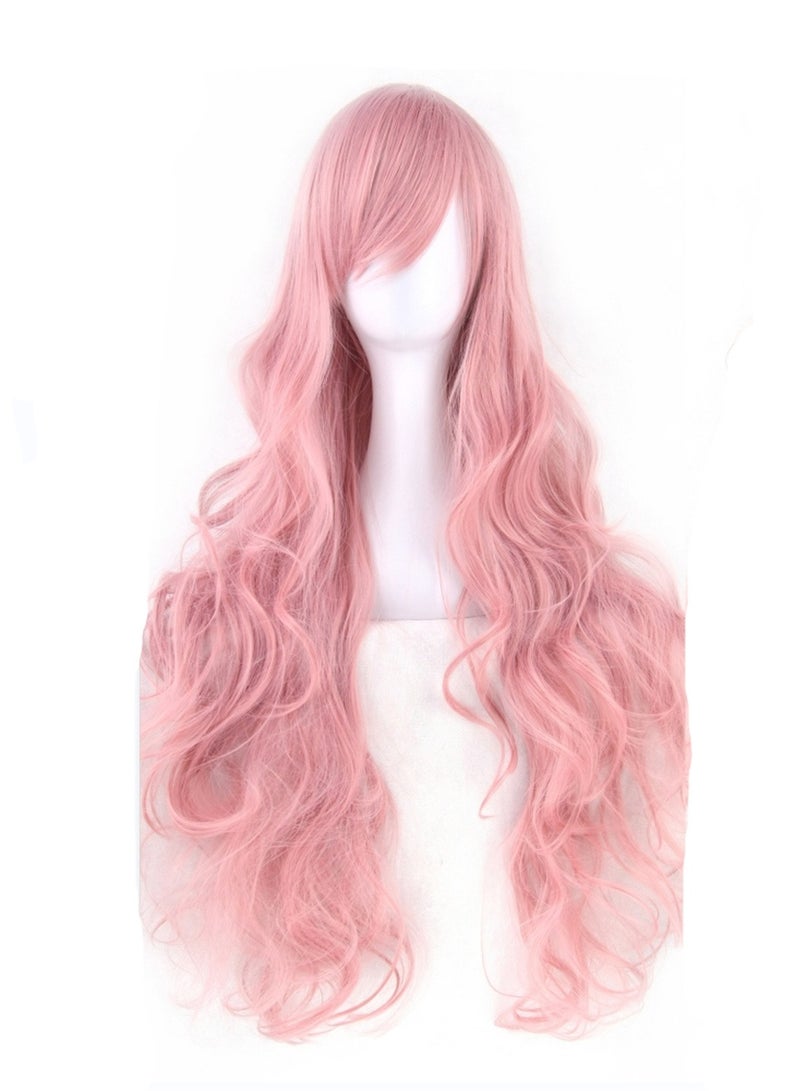 80cm anime long curly hair high temperature silk curly hair cosplay wig costumes dress up wig - Image 1