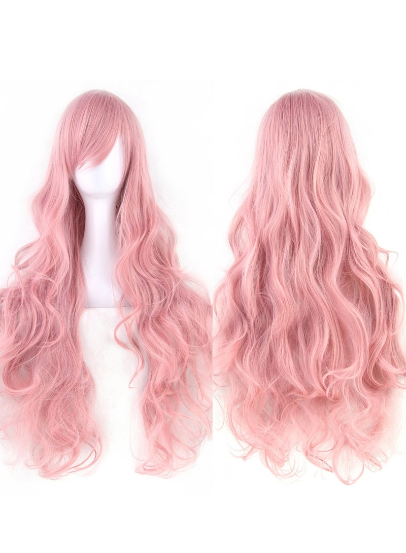 80cm anime long curly hair high temperature silk curly hair cosplay wig costumes dress up wig - Image 2