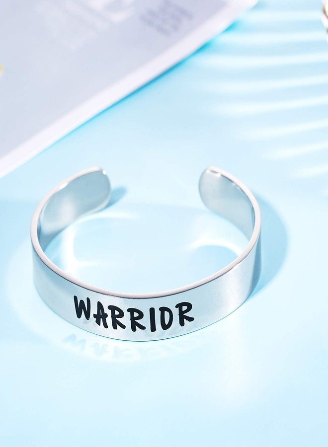 LParkin Inspirational Message Warrior Bracelet Jewelry Be Brave There are People Rooting for You Inspiration Sympathy Gift Message Bracelet - Image 4