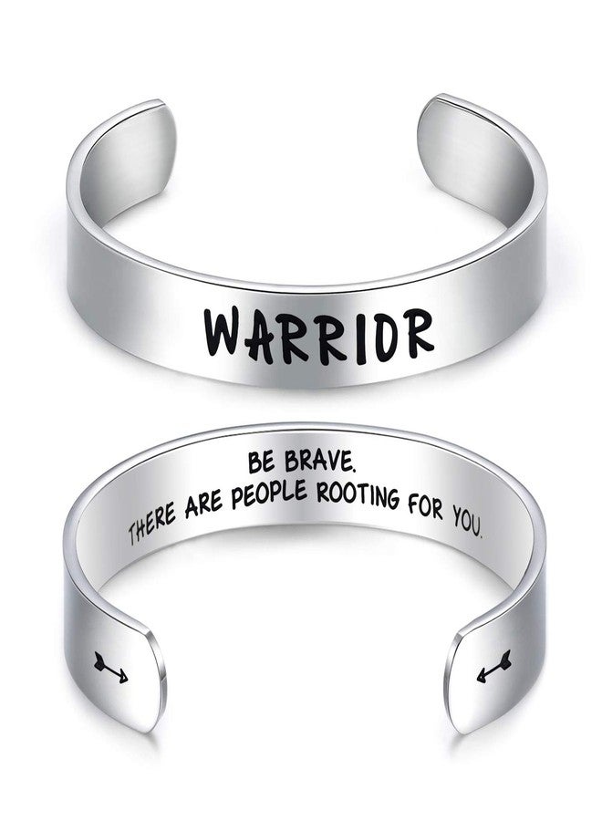 LParkin Inspirational Message Warrior Bracelet Jewelry Be Brave There are People Rooting for You Inspiration Sympathy Gift Message Bracelet - Image 1