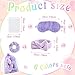 Fanfanwin 36 Pcs Sleepover Party Supplies for Girl Spa Slumber Birthday Favors Throw Blanket Pillow Eye Mask Headband Scrunchies Solid ColorMulticolor - Image 4