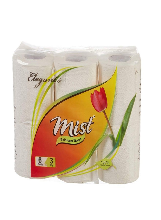 MDN MIST Ultra Soft Clean Care Embossed 3 Ply Toilet Tissue Paper for Bathroom Home Office Biodegradable Bath Tissue Septic-Safe Tissue (6 Rolls in 1 Packs, 200 Pulls Each) - Image 1