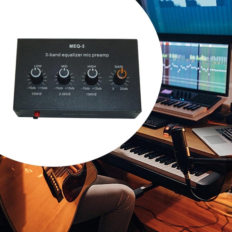 Professional Microphone Preamplifier with Tone Control and Long Battery Life for Live Sound - Image 3