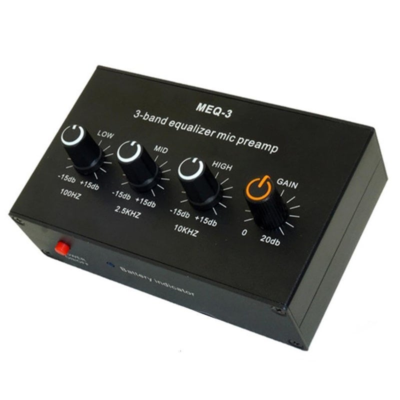 Professional Microphone Preamplifier with Tone Control and Long Battery Life for Live Sound - Image 2