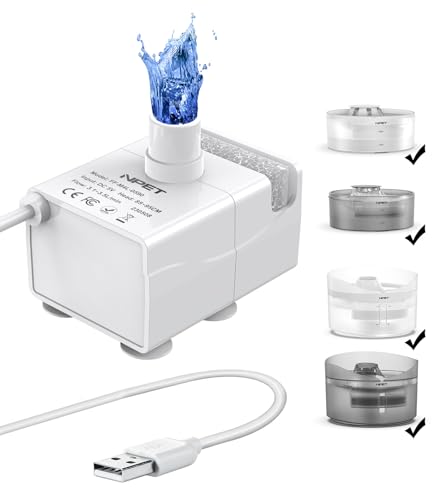 NPET DF10 Dog Water Fountain 170oz13Gallon5L Large Automatic Pet Water Dispenser Cat Water Fountain with Cleaning Kit Replacement Filter for Cat Dogs Multiple Pets Replacement Pump - Image 1