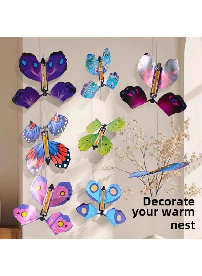 Children's Outdoor Toys Flying Butterfly Spray Flower Gift Box Flying Comer Parent-Child Interactive Bamboo Dragonfly Gift-Colour:Pack Of 10  Random Colors  - Image 4