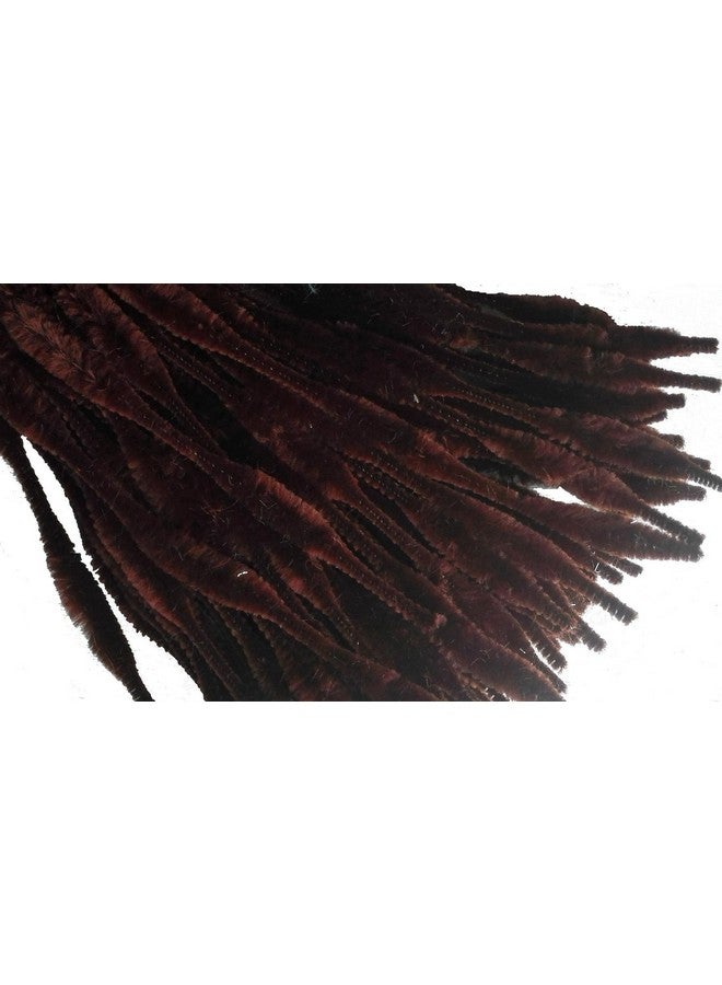 Carykon Pack Of 100 Pipe Cleaners Fuzzy Bumpy Chenille Stems For Creative Handmade Diy Art Craft (Brown) - Image 3