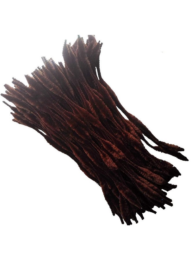 Carykon Pack Of 100 Pipe Cleaners Fuzzy Bumpy Chenille Stems For Creative Handmade Diy Art Craft (Brown) - Image 2