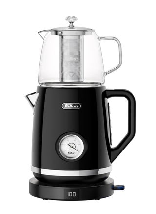 Feller Germany, Retro Style 1.7L 2-in-1 Stainless Steel Tea Maker+Kettle, 2200W, 85/95/100°C Adjustable Touch-Sensitive Temp Setting,LED Display, TS290, (Black) - pzsku/ZC162DA5BD2040B86EE36Z/45/_/1729773301/c480eac4-37fa-4e06-8c8a-639b56339165