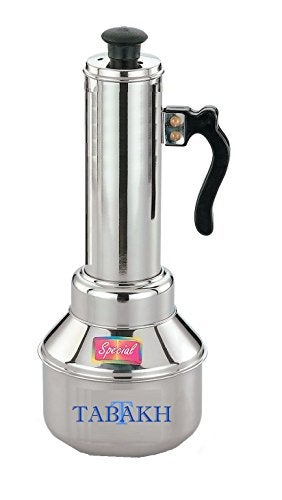 T TABAKH Micro Puttu Kudam Cooker Stainless Steel Steamer, 0.5 Liter - Image 1