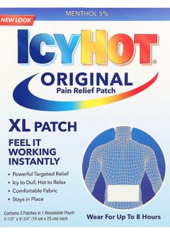 Icy Hot Original Pain Relief Patch XL  3 Patches 