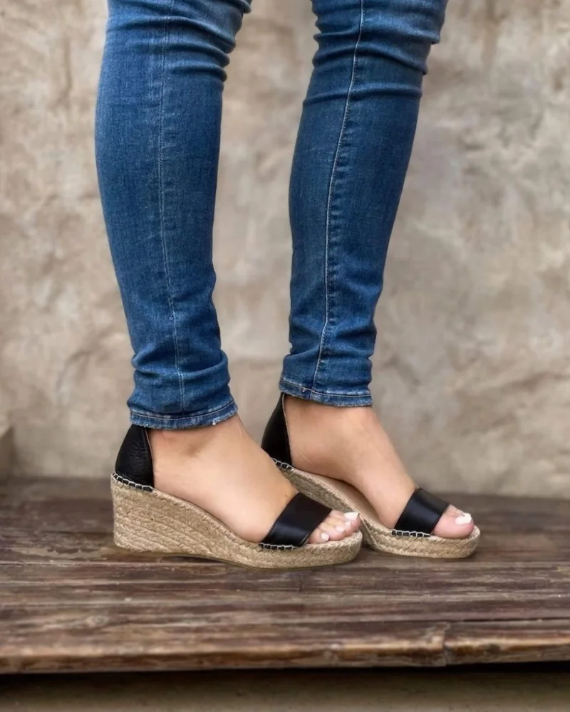 SHOEQ Midnight Olivia Espadrille Wedge for Women | Best Price UAE