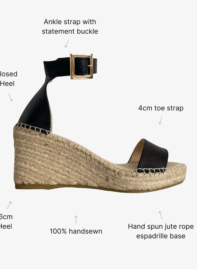 SHOEQ Midnight Olivia Espadrille Wedge for Women | Best Price UAE