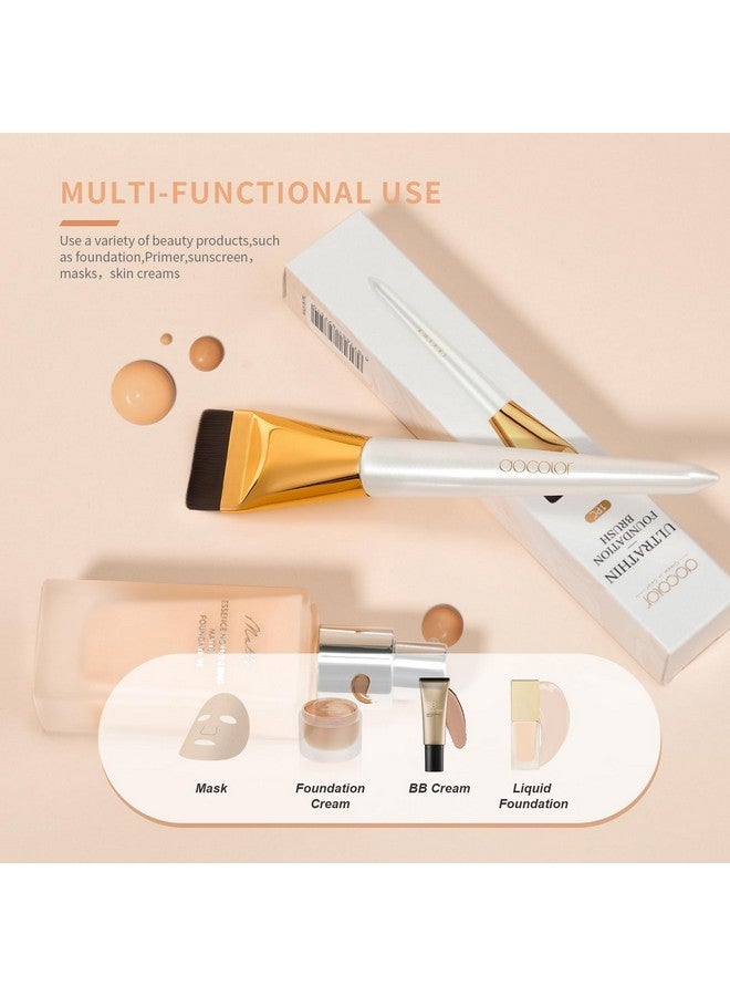 docolor Flat Foundation Brush For Liquid Makeup,Ultra Thin Liquid Foundation Brush Premium Makeup Face Brush For Blending, Cream, Thin Foundation Brush Makeup Tool Face Foundation Flat Brush - Image 3