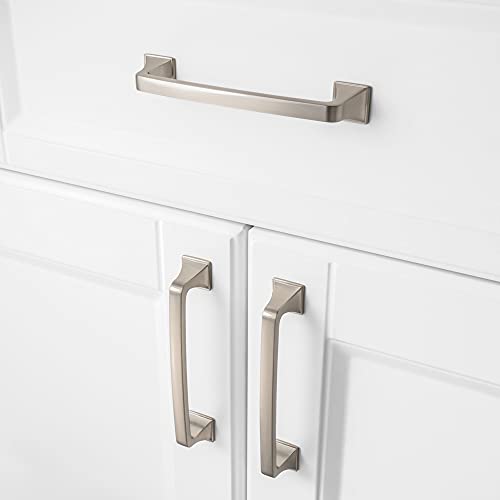 KOOFIZO 10 Pack 5 Inch Brushed Nickel Kitchen Cabinet Pulls Satin Silver Cabinet Handles Nickel Cabinet Hardware for Kitchen Cabinets 1953 Drawer Dresser Cupboard Bedroom Bathroom - Image 3