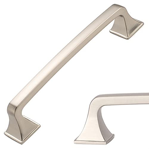 KOOFIZO 10 Pack 5 Inch Brushed Nickel Kitchen Cabinet Pulls Satin Silver Cabinet Handles Nickel Cabinet Hardware for Kitchen Cabinets 1953 Drawer Dresser Cupboard Bedroom Bathroom - Image 1