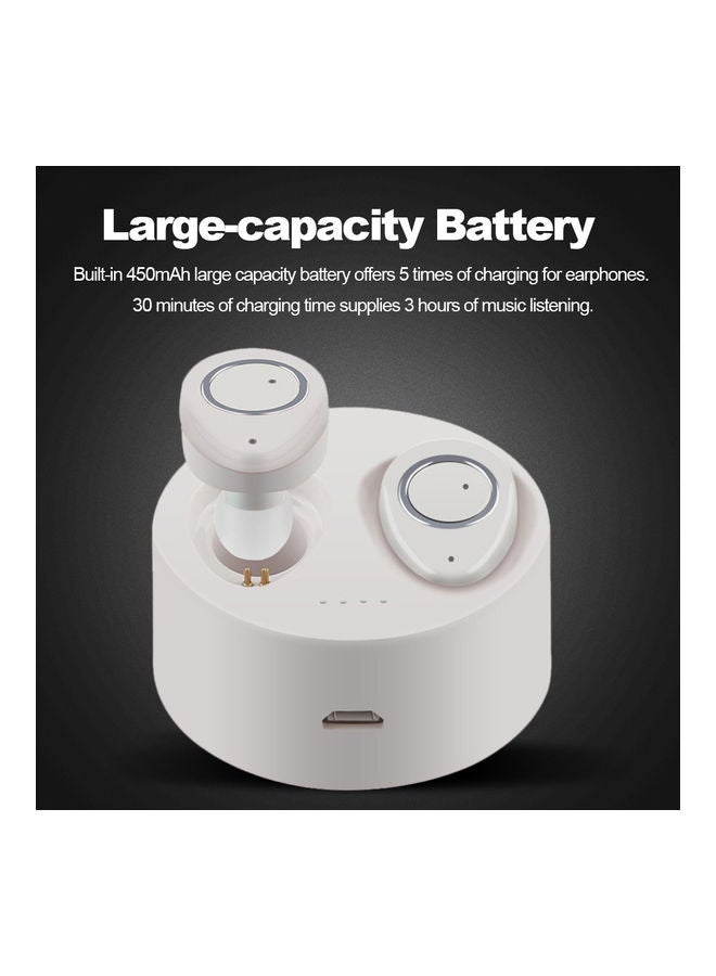 TWS-F1 TWS Bluetooth Earphones White - Image 2