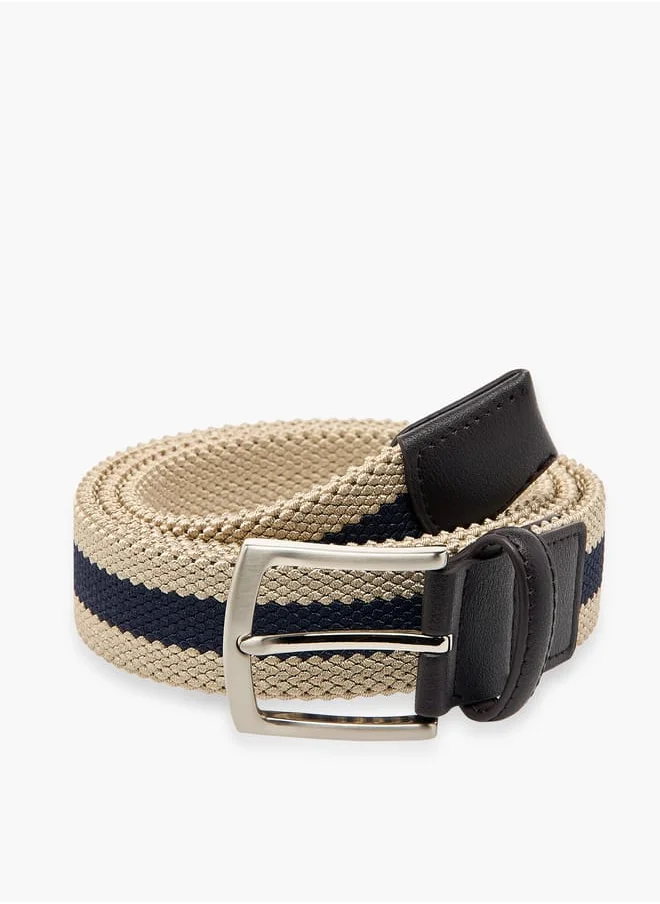 LBL by Shoexpress Men's Textured Belt with Pin Buckle Closure