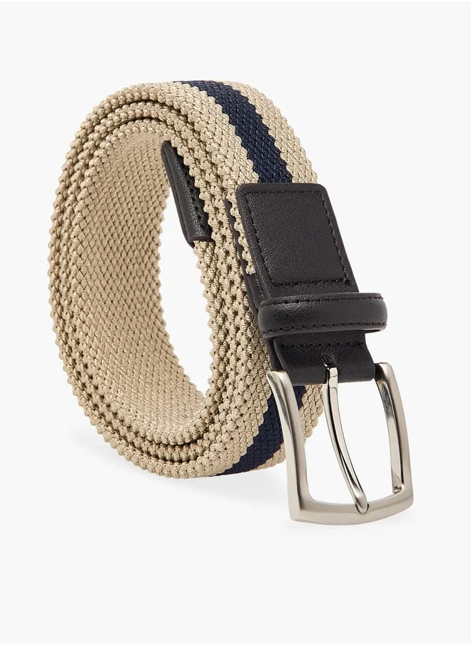 LBL by Shoexpress Men's Textured Belt with Pin Buckle Closure