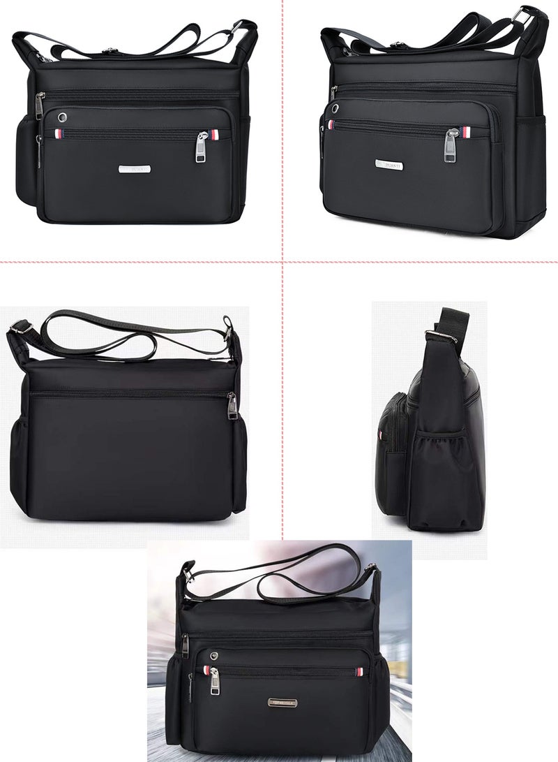 Qiccijoo Qiccijoo Messenger Bag for Men,Shoulder Bag for All-Purpose Use Travel Bag Sling Bag Crossbody Bags for Work Business(Black)  - Image 3